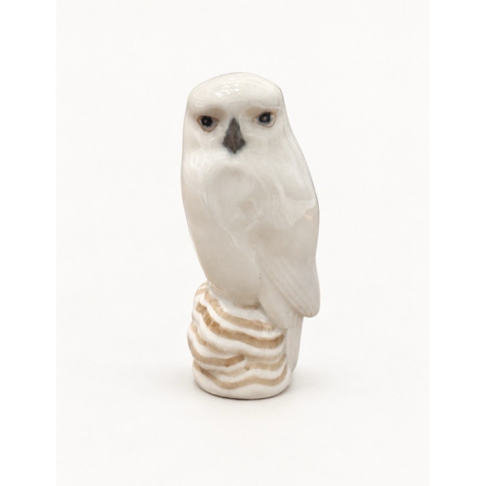 Royal Copenhagen Snowy Owl Figurine #1741 Mid Century Danish Vintage 1961 Signed